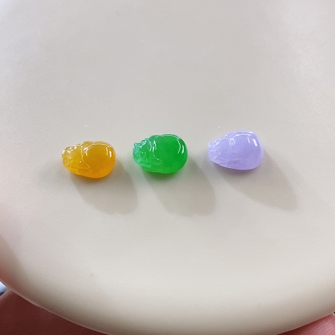 散珠翡翠三彩金蟾