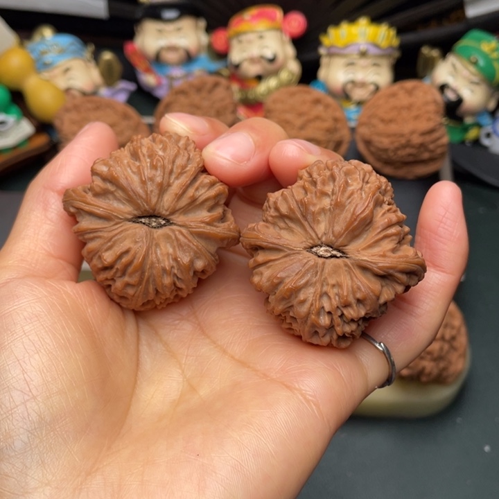 吊坠文玩核桃44尺万字纹大肚团子复刻底