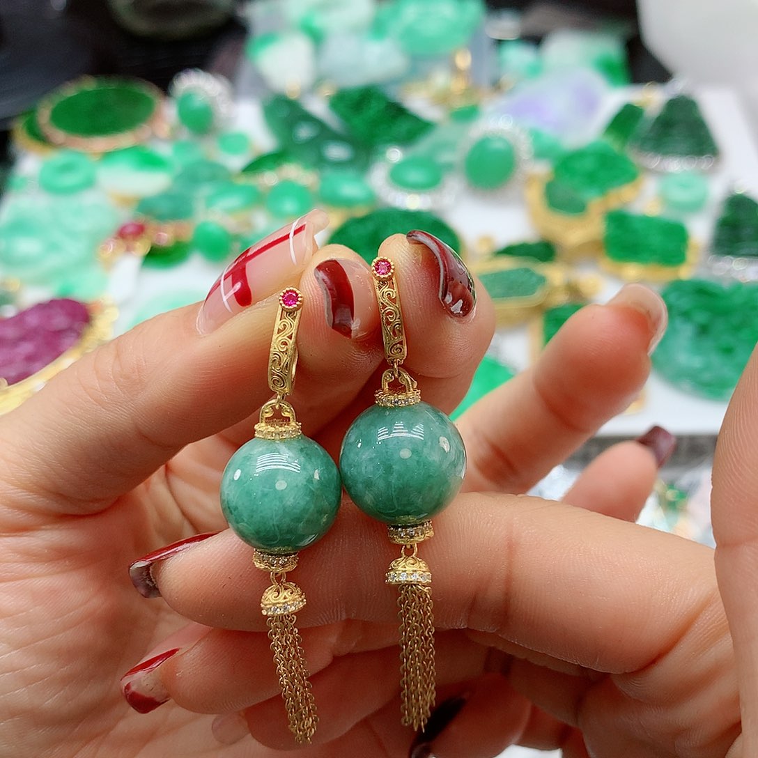 【闪购商品】翡翠耳饰银S925镶嵌，