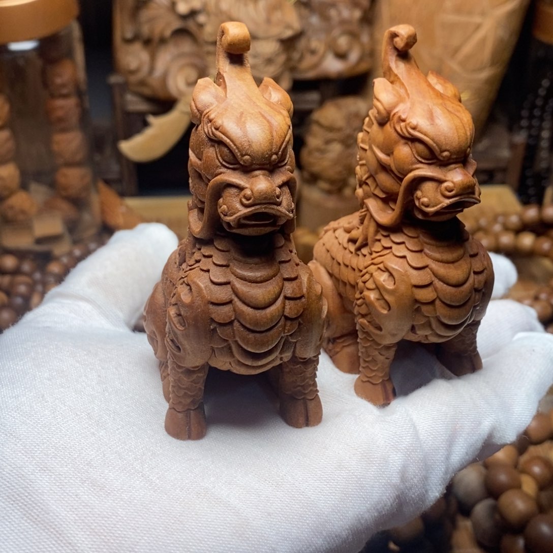 檀香木把件手串摆件