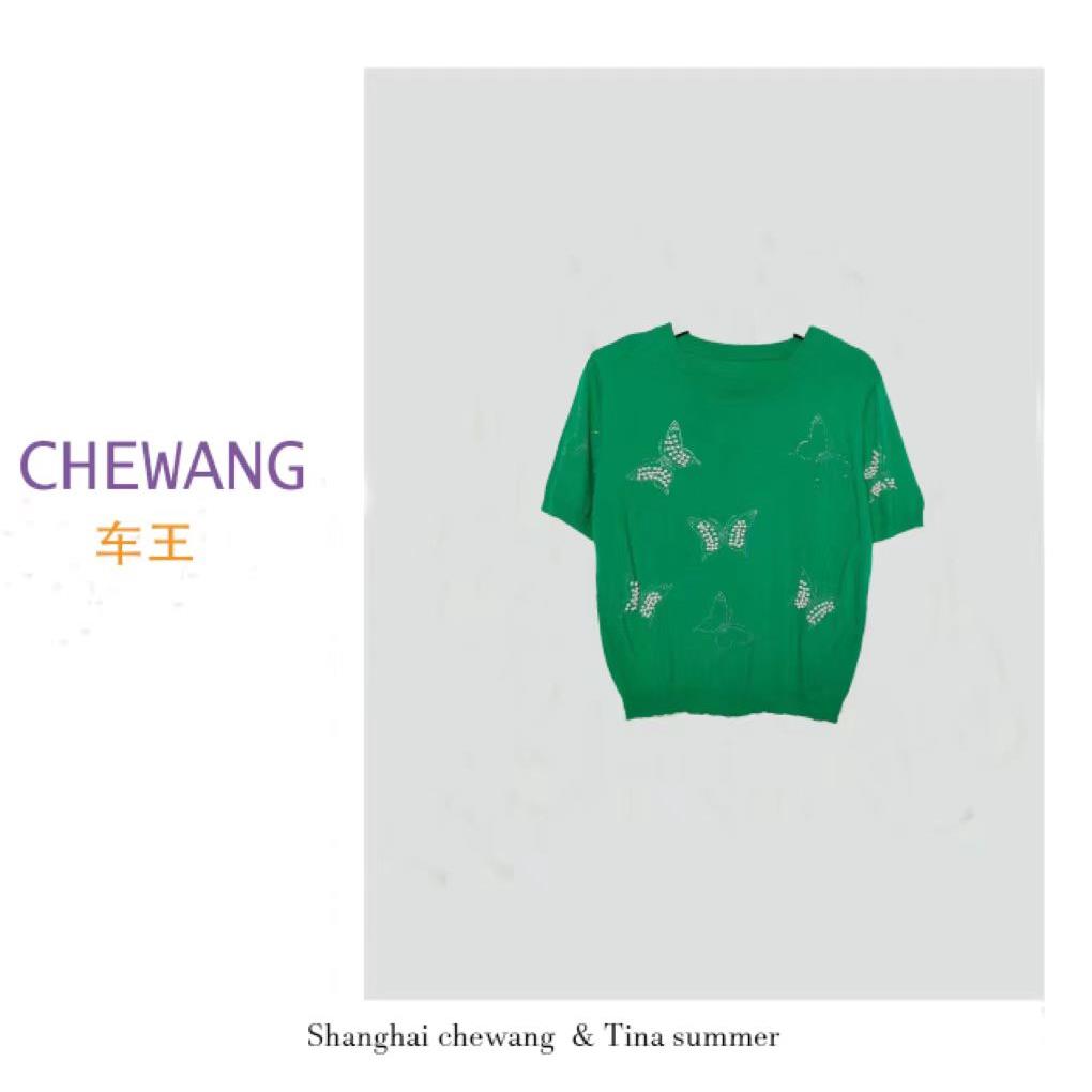 【T恤】春夏季高档新款上衣设计感时装女装服装9379[ES]J