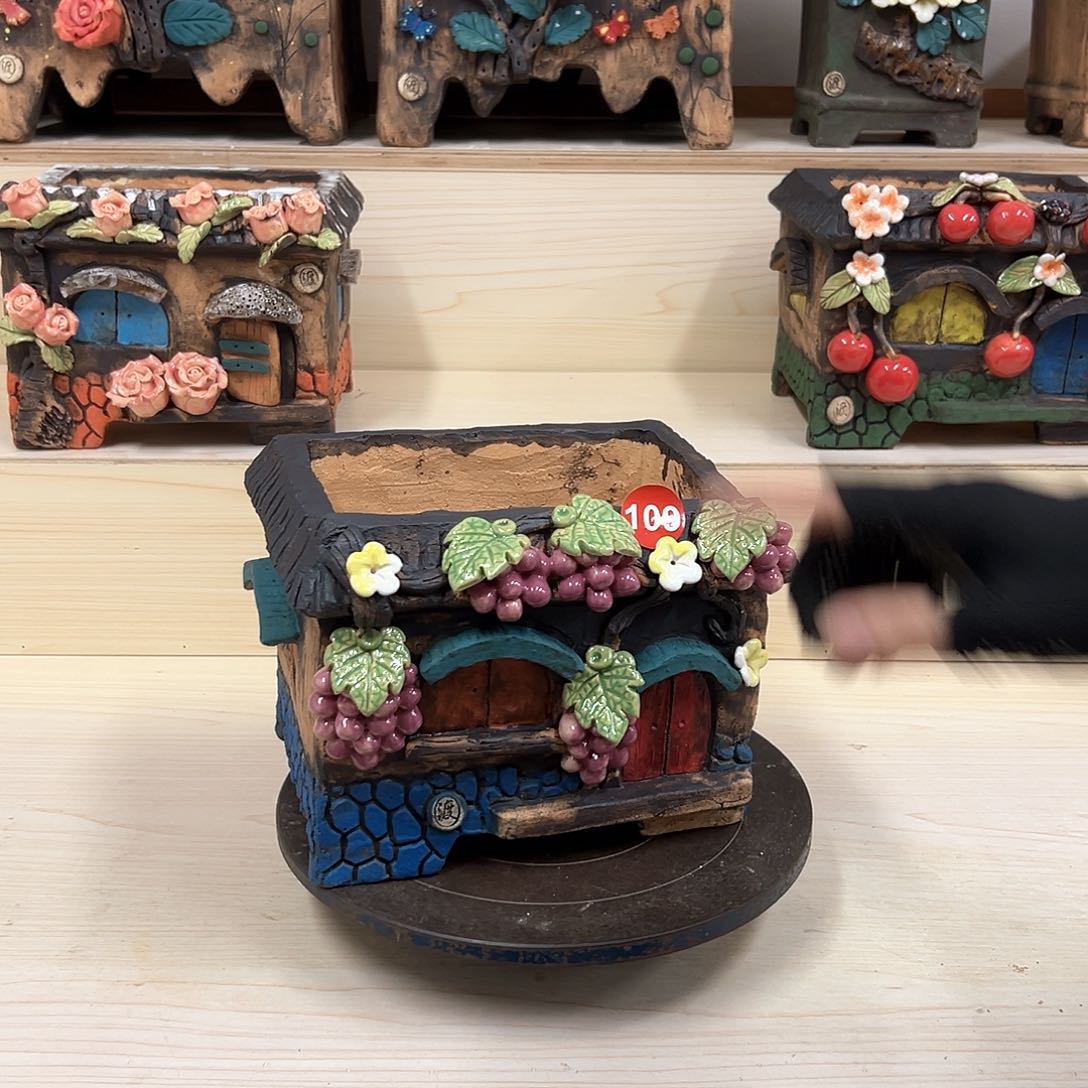 紫砂花盆109号内口18.5×13.5外高16