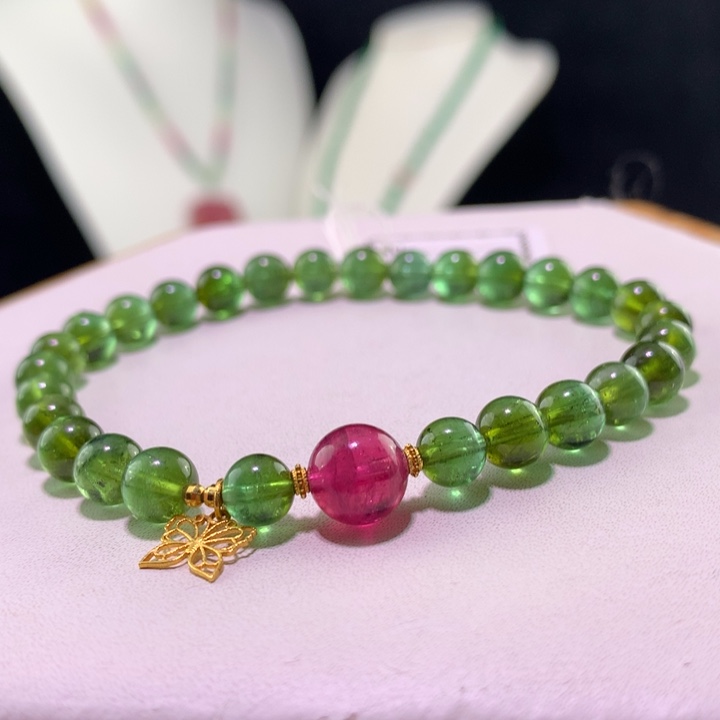 双色碧玺手链未镶嵌