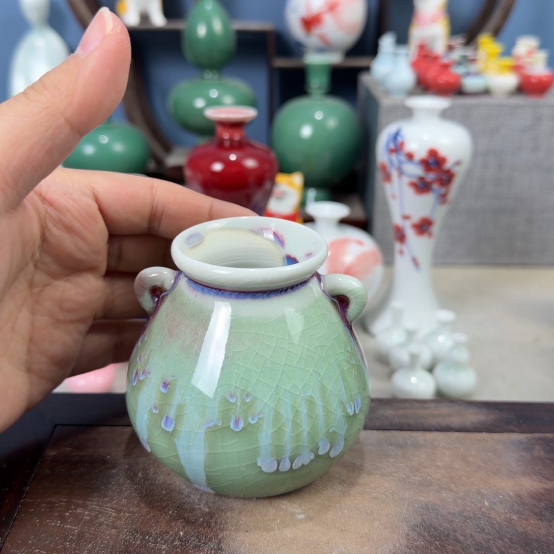 陶瓷手工小花器摆件