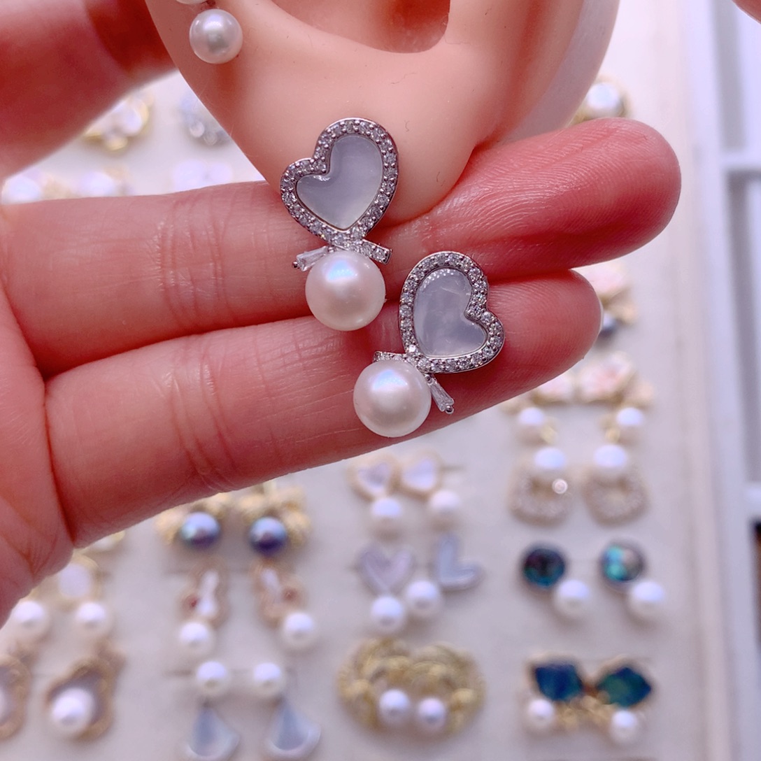 耳饰淡水珍珠合金