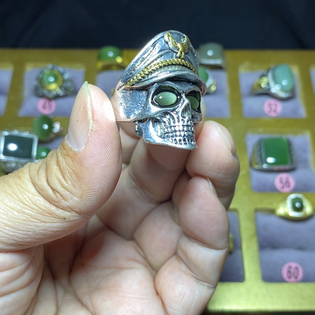 和田玉（碧玉）戒指未镶嵌