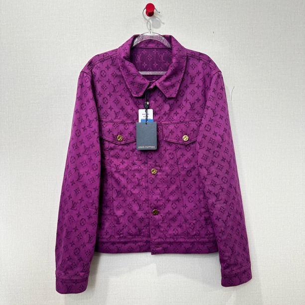 未使用 LouisVuitton/路易威登 紫色牛仔外套 尺码：48 20067