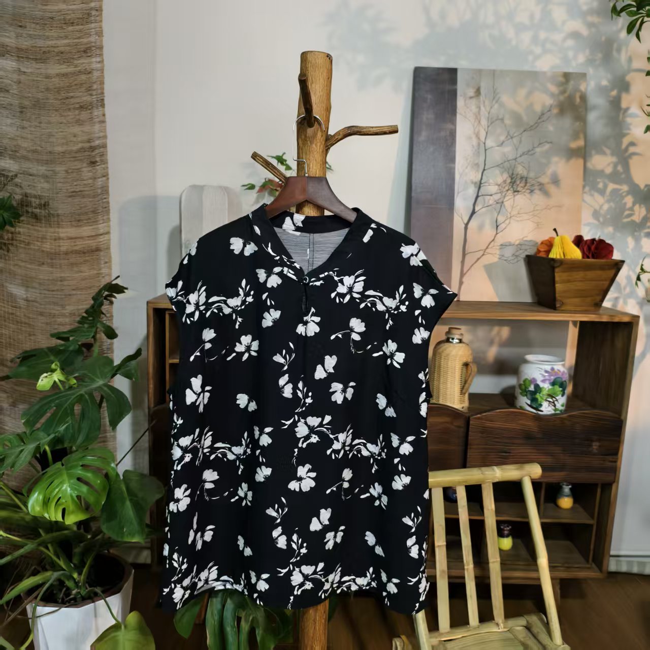 【大梅子推荐】设计款亚麻盘扣上衣X3434