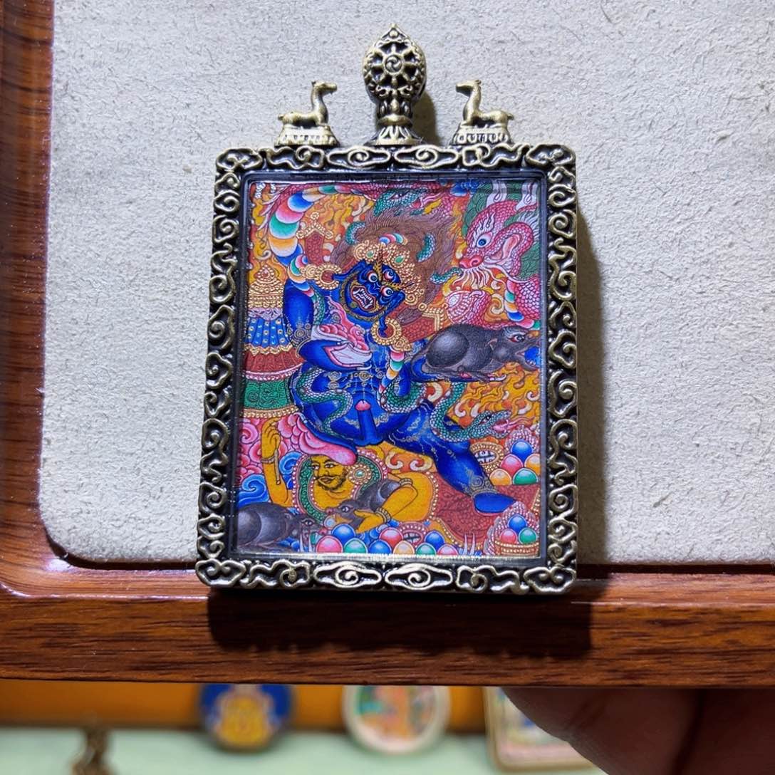 吊坠?****?热贡纯手绘黑财