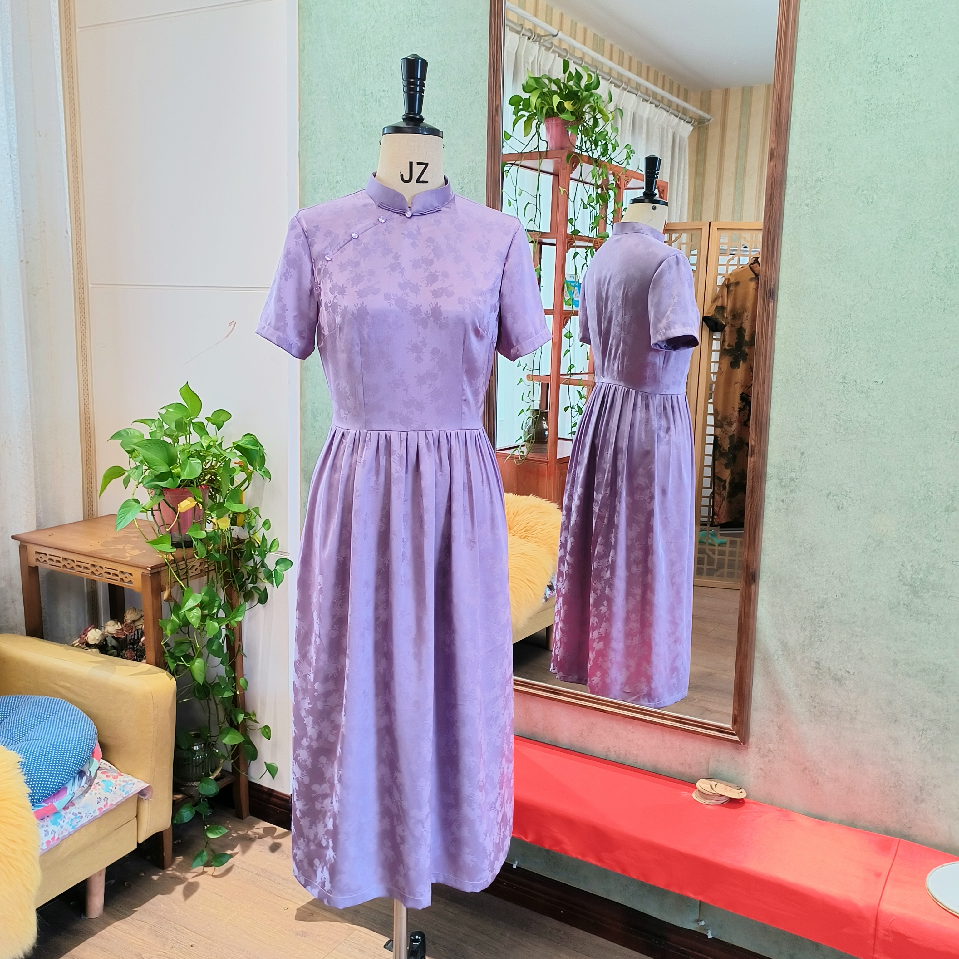 2025春夏新款改良旗袍裙设计定做 收腰显瘦淑女复古大方优雅哦