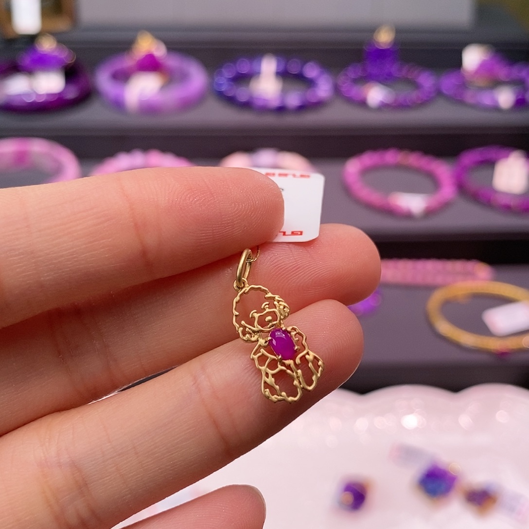 苏纪石（舒俱来）18K金镶嵌吊坠(不含链)