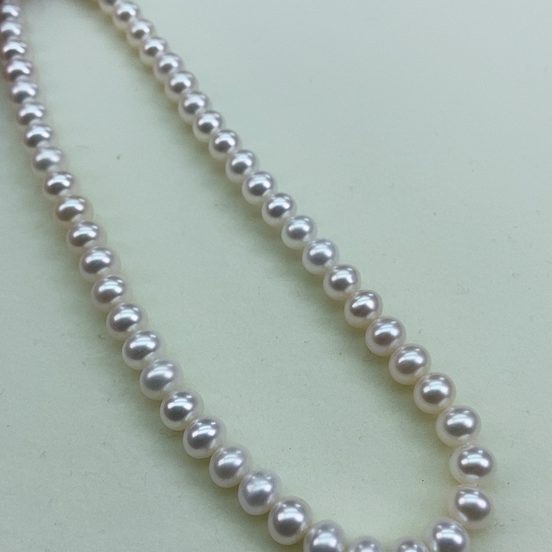 淡水珍珠6/7冷光几乎无暇银S925镶嵌