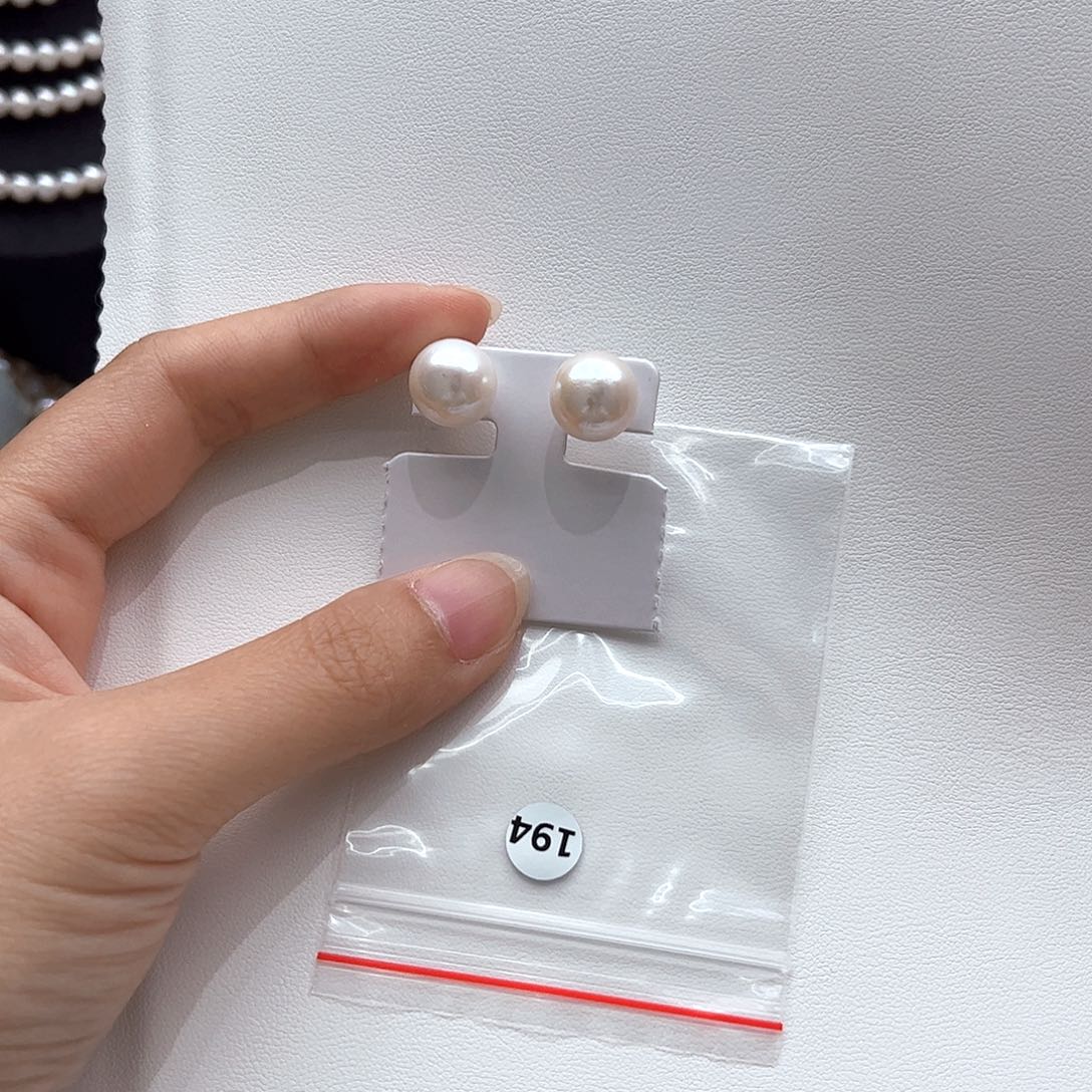 银S925镶嵌淡水珍珠耳饰