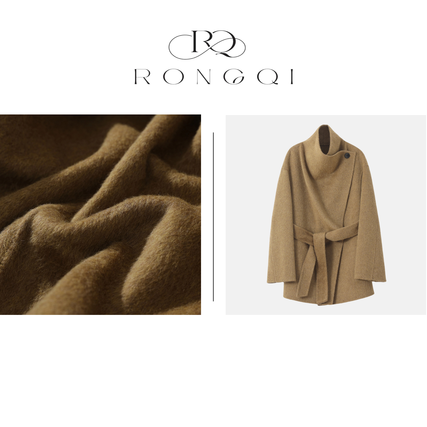 "朝花夕拾”【绒起】羊绒大翻领气质老风大衣XF519