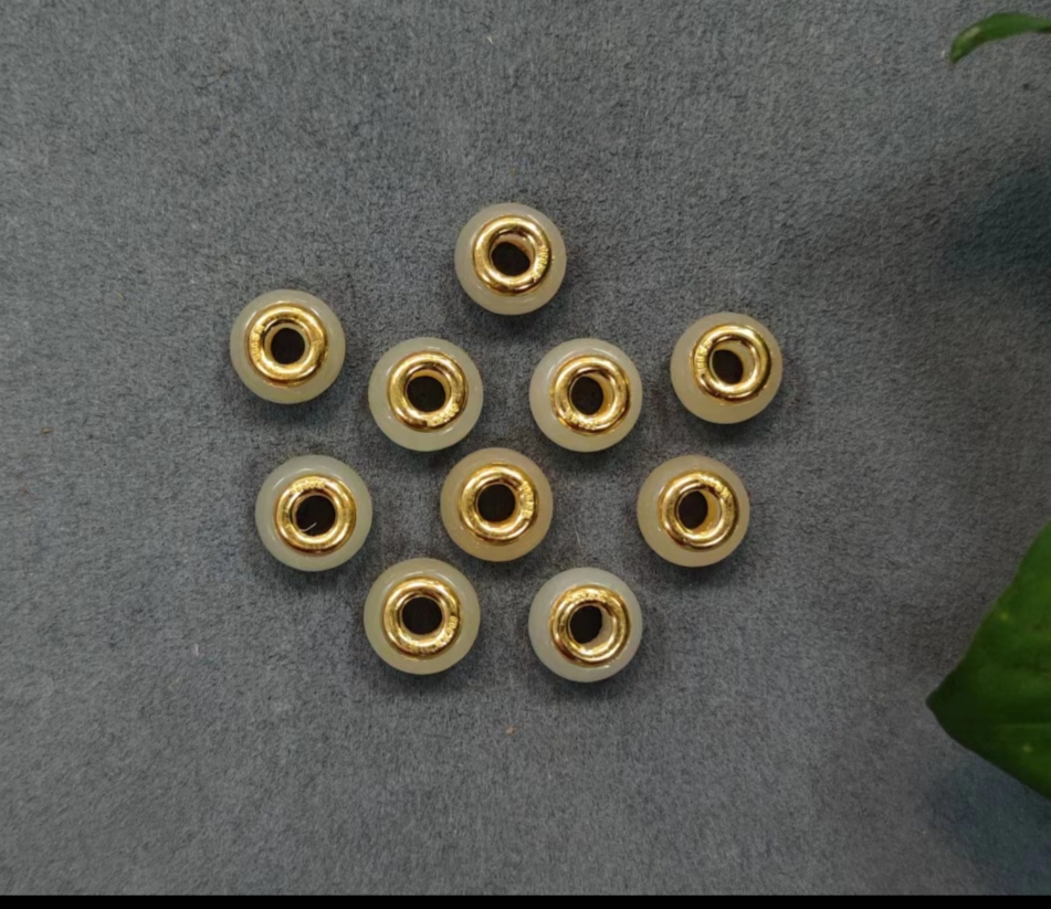 H4422【任会长珠宝】足金镶嵌和田玉吊坠-配链-多样性只发一件