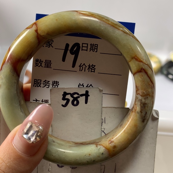 蛇纹石玉手镯未镶嵌19