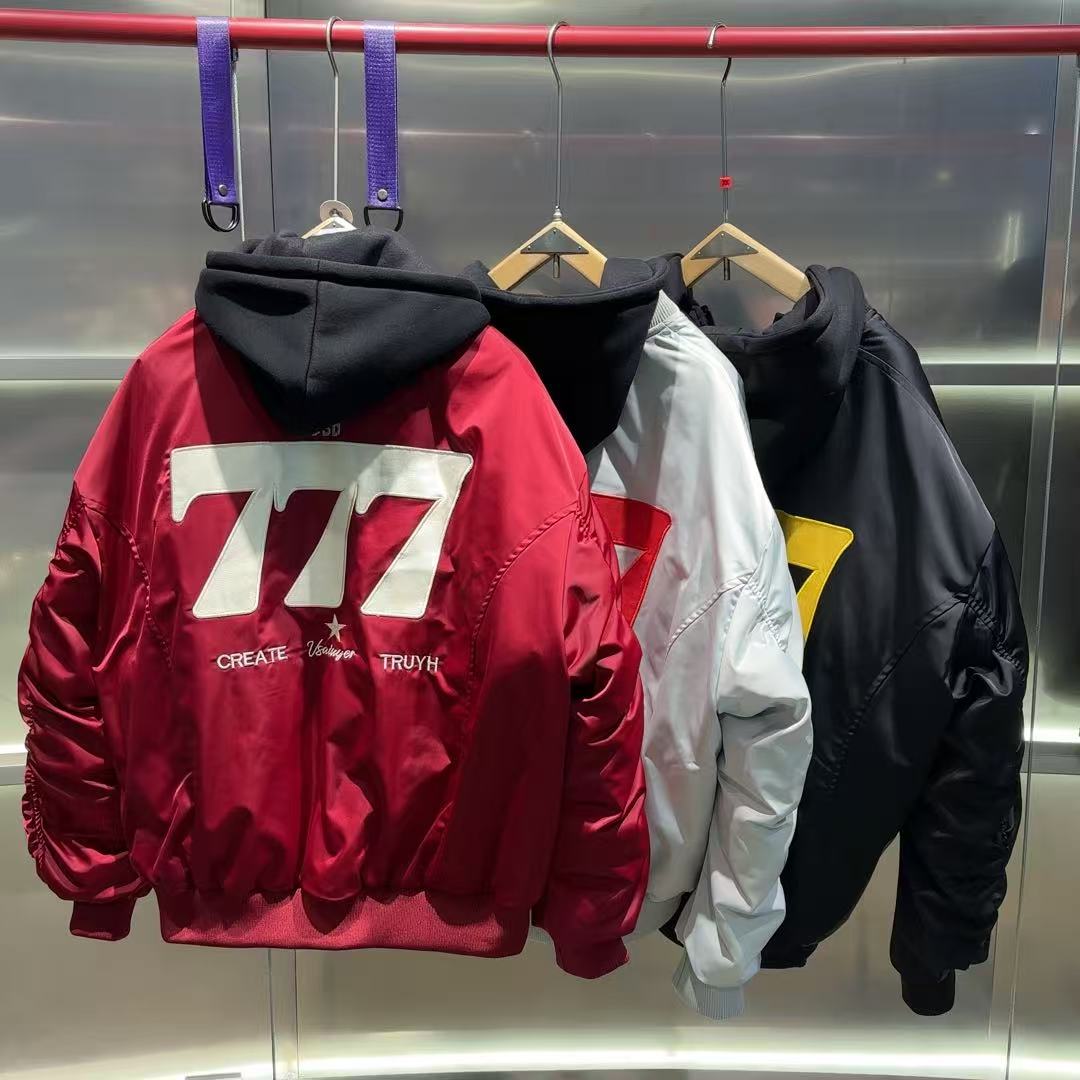 800-802 素劲2 潮牌男冬季贴布刺绣数字拆卸帽羽绒服 YRJC-25091