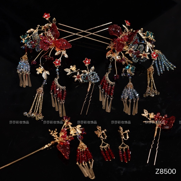 z8500奢华复古新中式新娘头饰气质古风步摇古风秀禾头饰