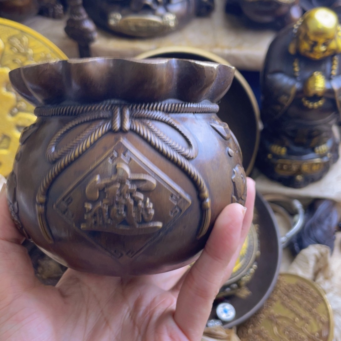 原矿风磨铜钱袋子