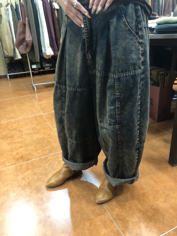 春款百搭水洗做旧直筒裤