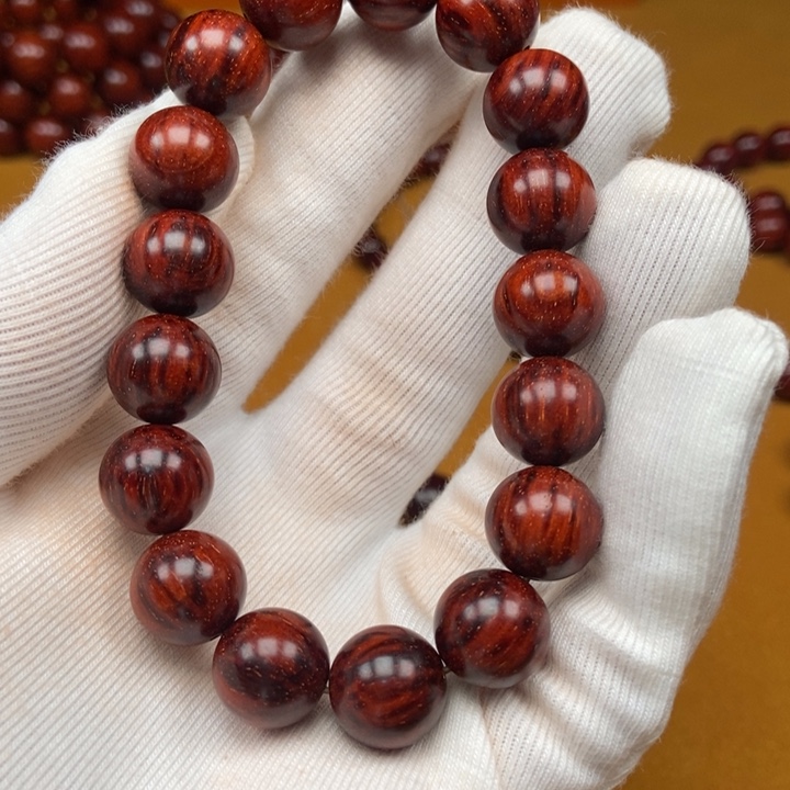 小叶紫檀手串/手链12/17颗火焰鳞底满星