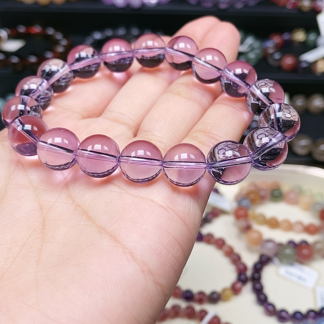 水晶手串未镶嵌紫水晶