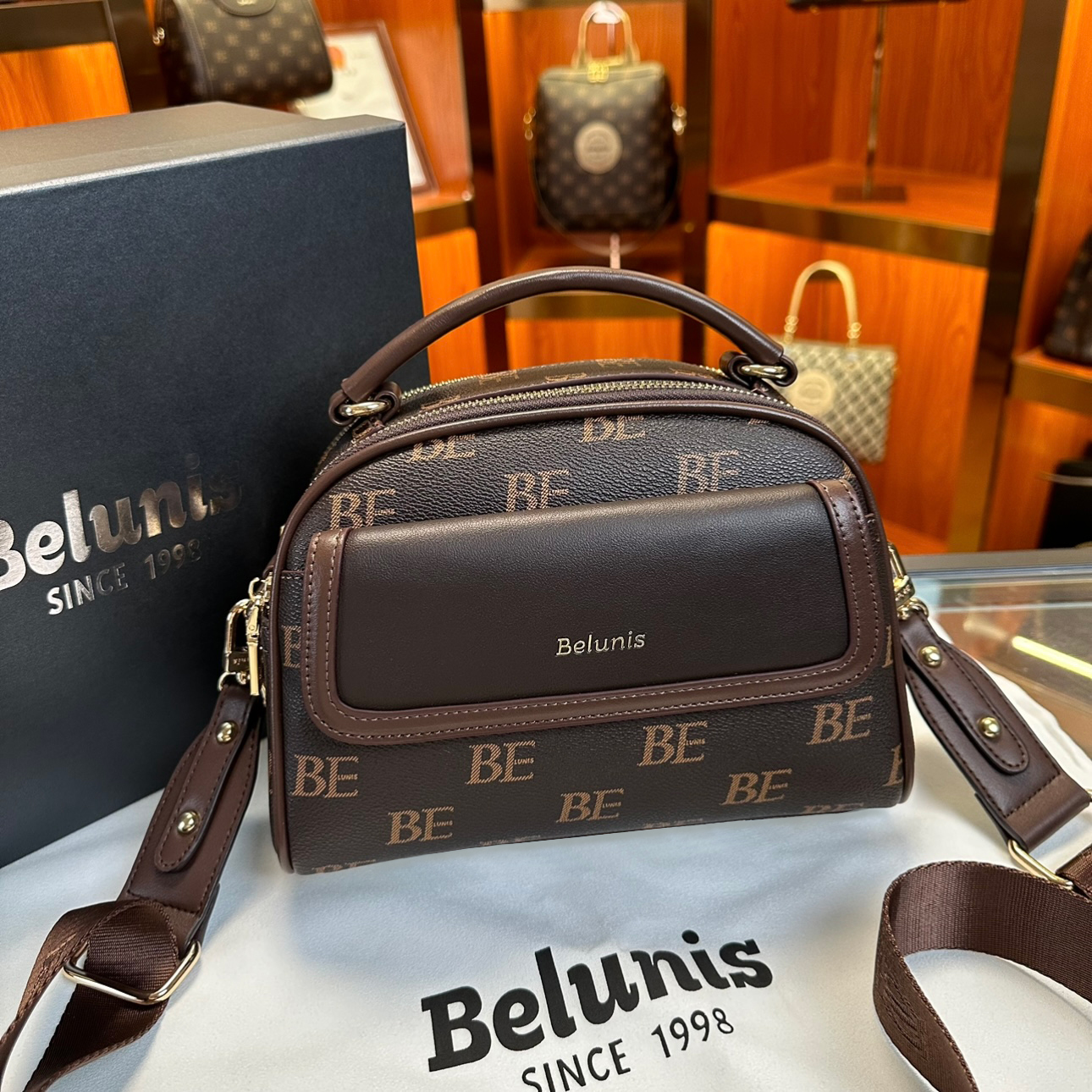 Belunis贝伦妮斯 欧美轻奢高档单肩女包时尚斜挎手提包【礼盒装】