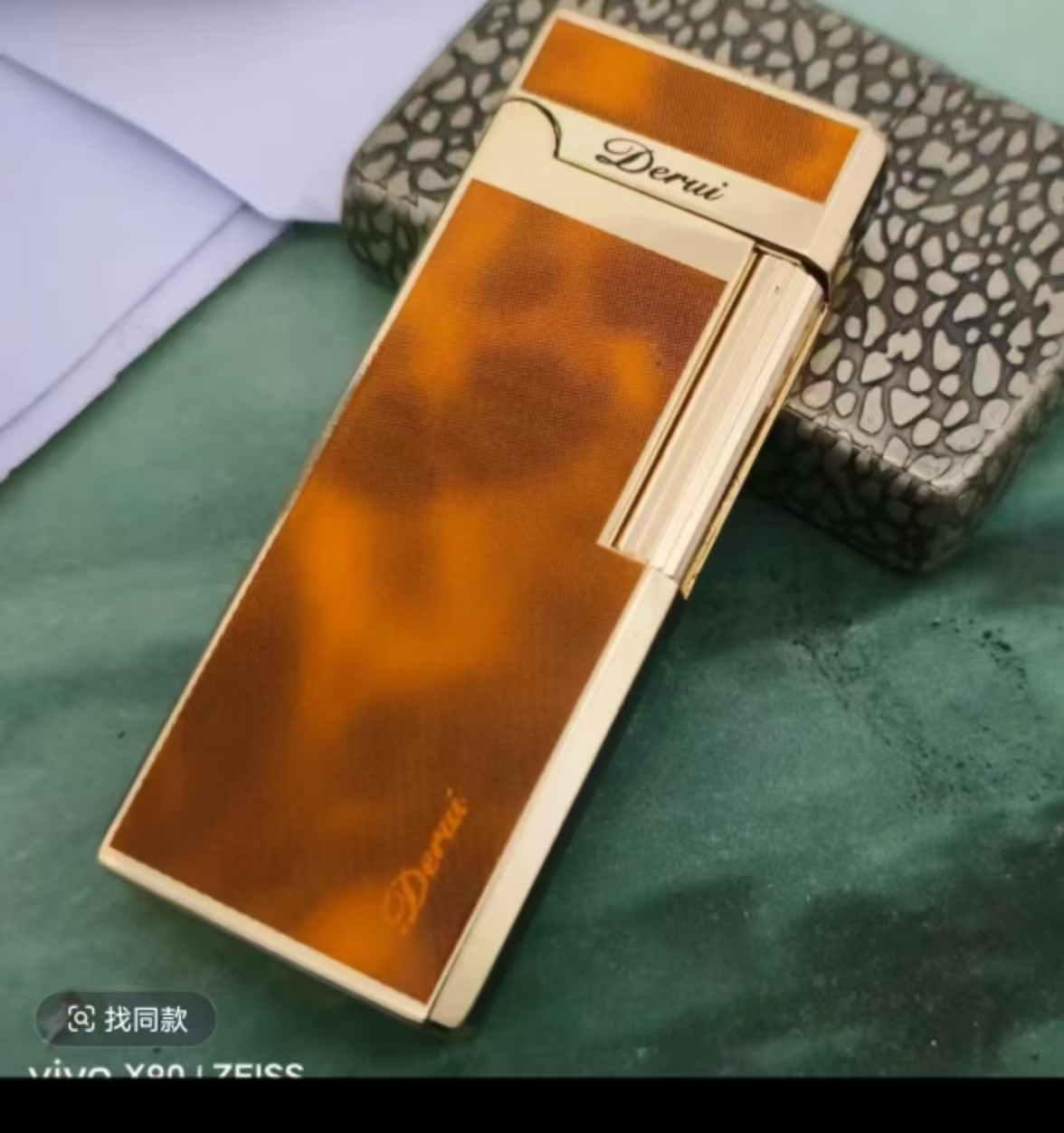 超薄爱马仕 侧滑砂轮斜火打火机