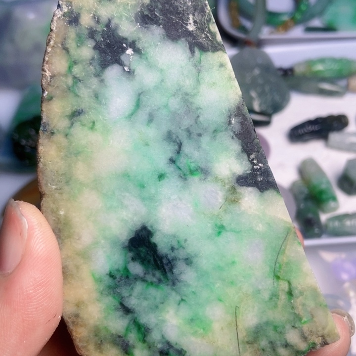 翡翠散珠天然翡翠A货挂件