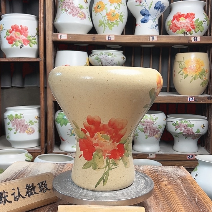 摆件火窝陶泥牡丹新款陶瓷陶瓷