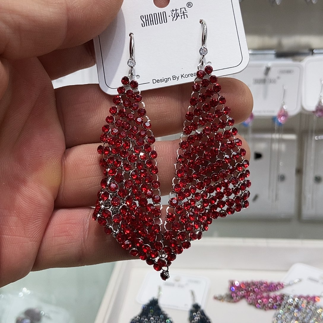 锆石纯铜合金耳环