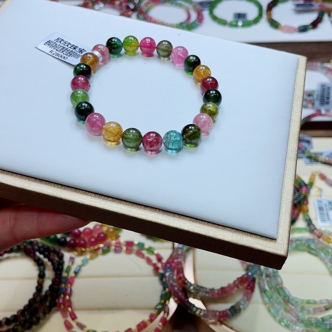 碧玺手串未镶嵌多样性发其一