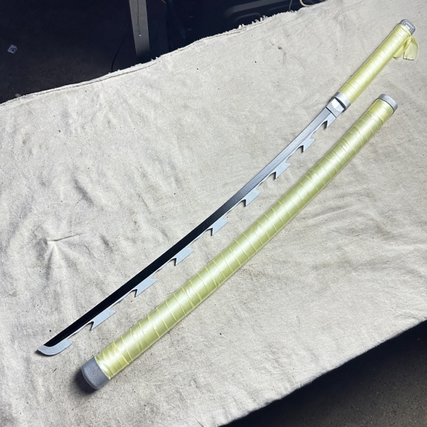 B54 鬼灭之刃日轮刀动漫玩具武士刀木刀于居合拔刀练习未开刃