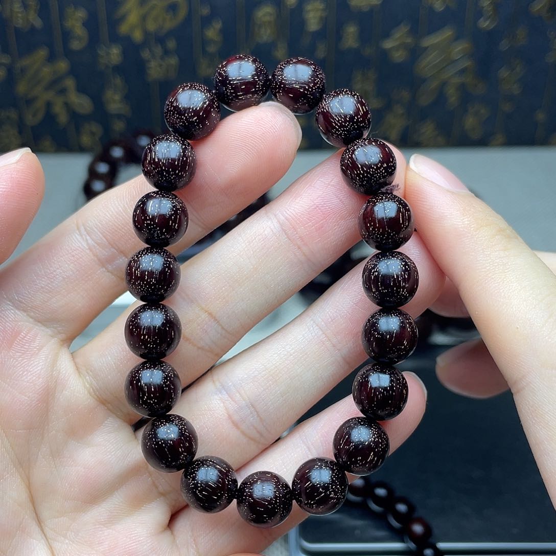 檀香紫檀（小叶紫檀）1.0 19颗 爆满金星