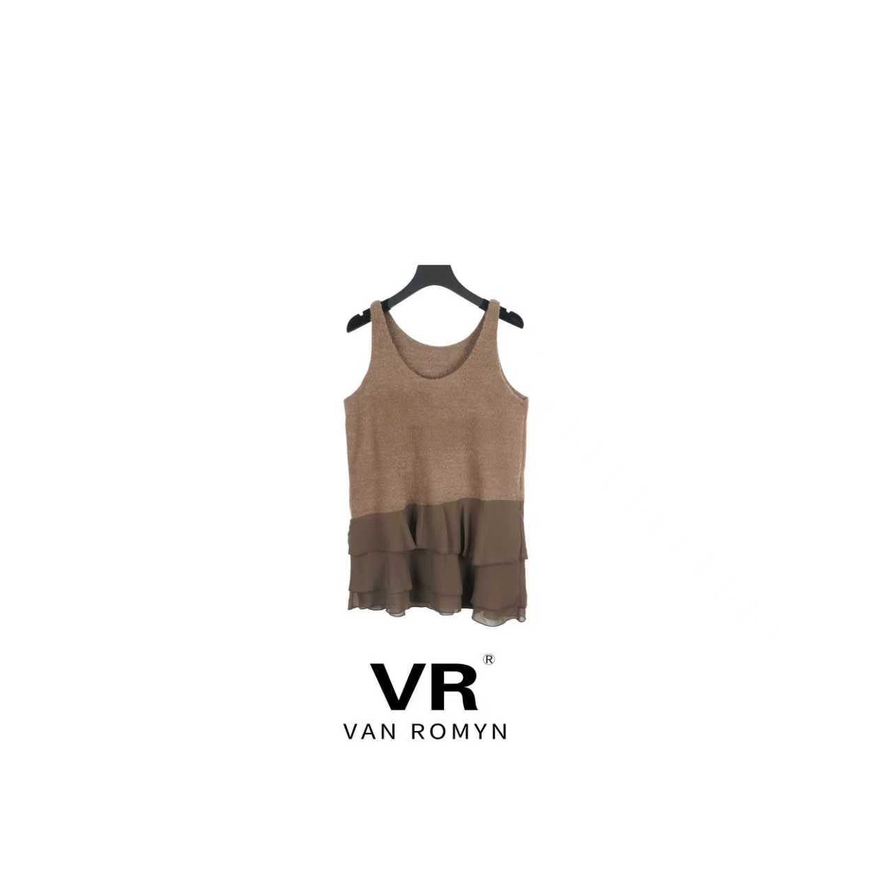 【VR莉娜】511213/2025新款秋冬INS风布 蕾蛋糕背心裙