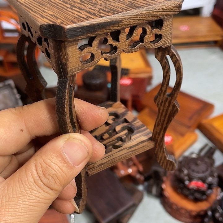 香榧木红木底座工艺品10