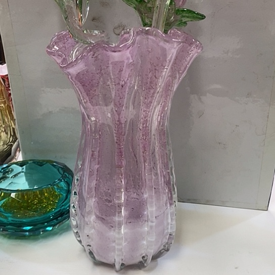 琉璃花瓶高31厘米口径15厘米