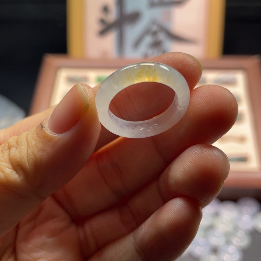 翡翠未镶嵌戒指福利天然翡翠A货-12