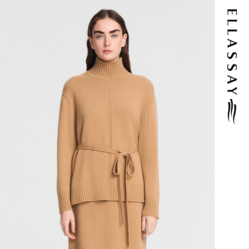 ELLASSAY歌力思2025秋冬新款简约优雅风毛针织衫女EWE354M09400