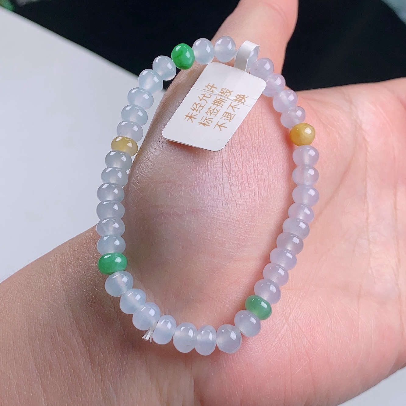 缅甸天然翡翠A货多宝算盘珠手串时尚百搭女士轻奢手串冰种特色卡6