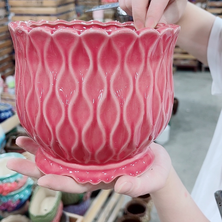 有孔，凑10元包邮陶瓷花盆发货！