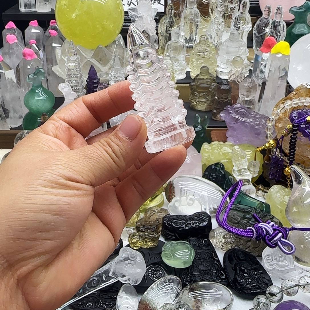 水晶车挂未镶嵌摆件