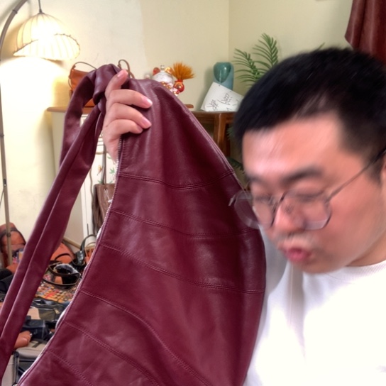 进口头层牛皮女包