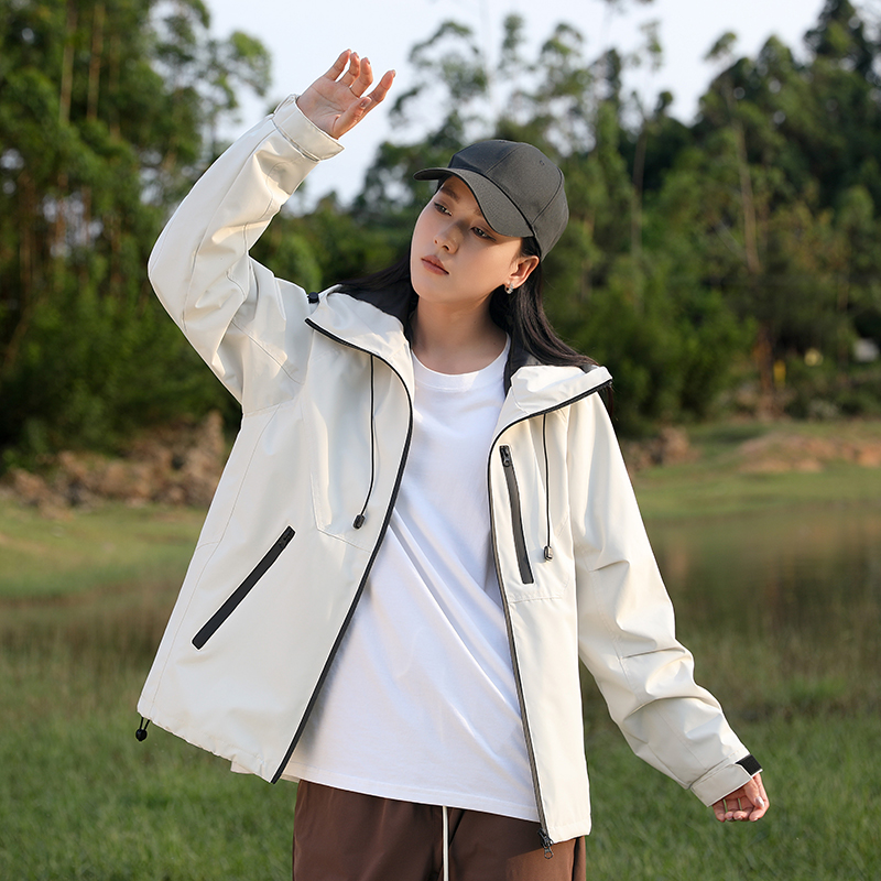 外套男运动户外连帽夹克风衣2025春季新款情侣款实体品质