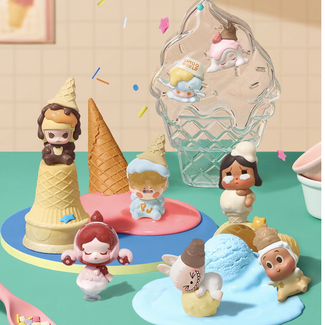 【代拆】热化冰淇淋系列公仔萌粒盲盒桌面摆件节日礼物