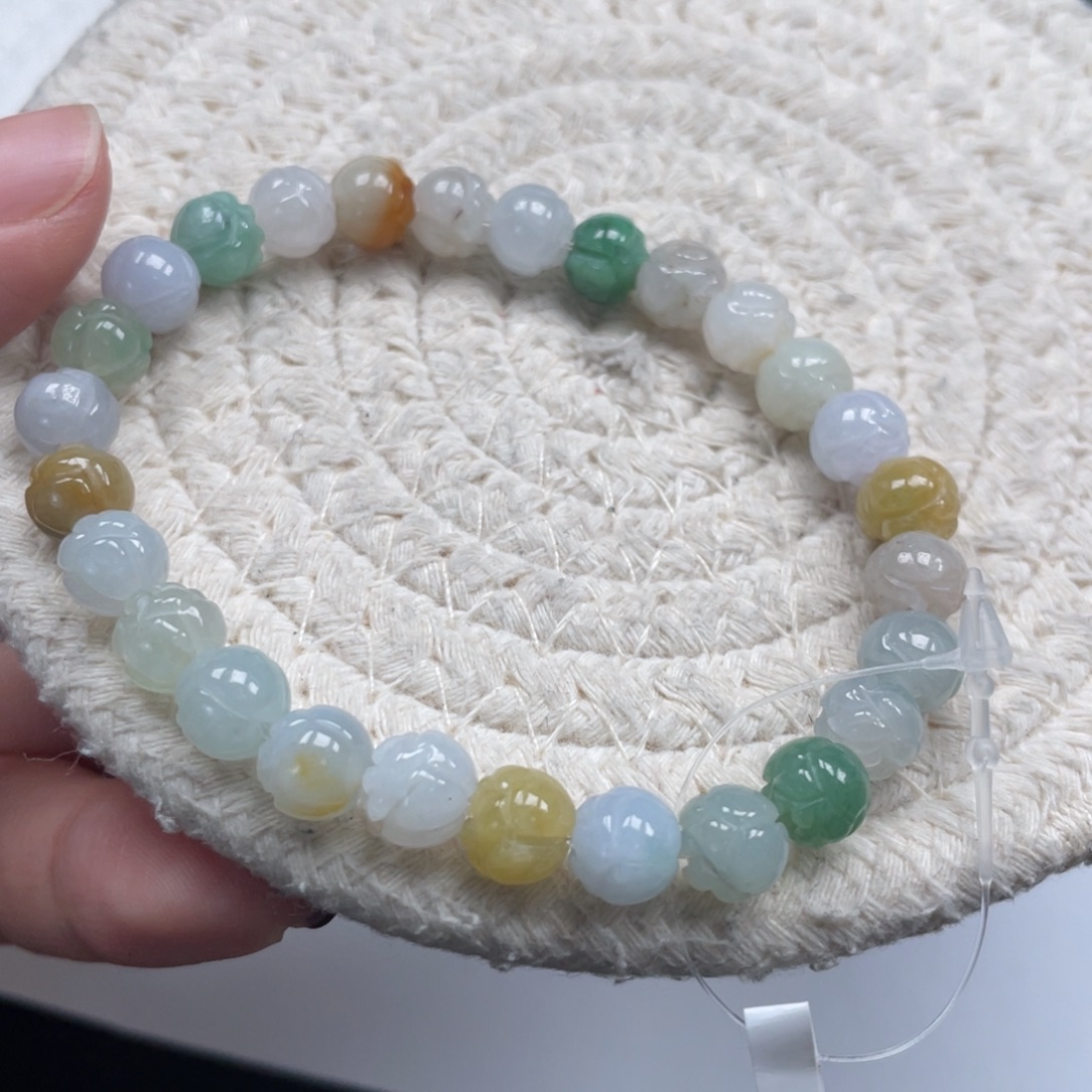 翡翠未镶嵌手链天然A货缅甸翡翠7.2