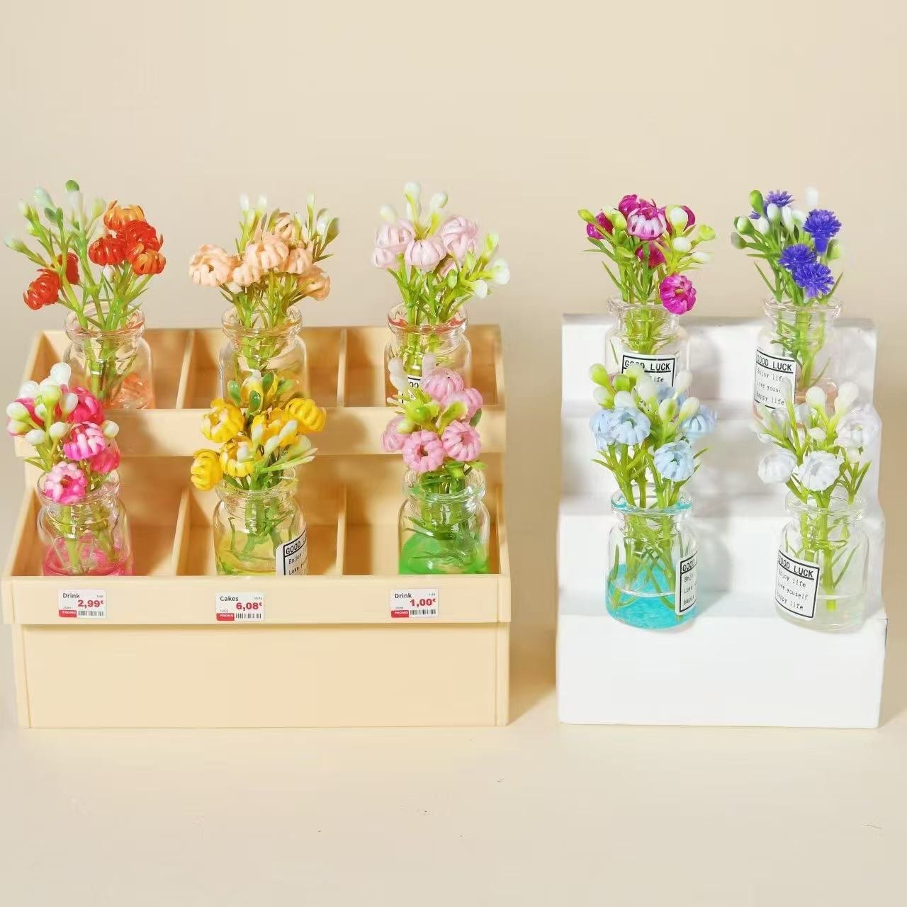 【九宫格】玻璃夜光花朵微景观摆件