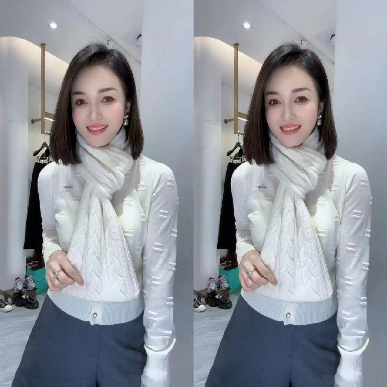 秋冬韩版柔软麻花编织I100山羊绒围巾百搭