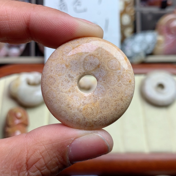 硅化珊瑚（珊瑚玉）颈饰未镶嵌