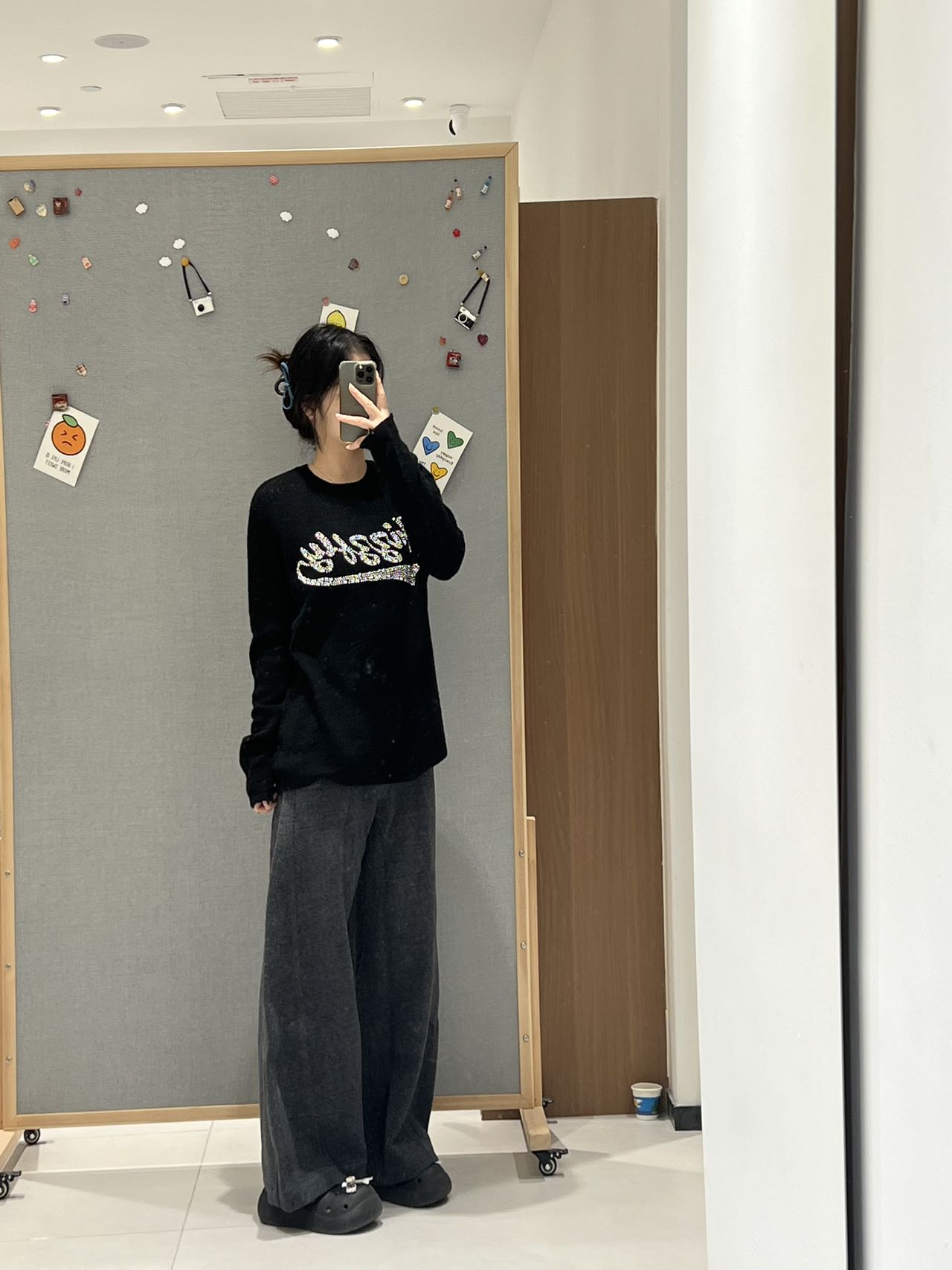 【现货】FIZZFLY纯色羊绒套头圆领厚款长袖针织毛针织衫女毛衣宽松